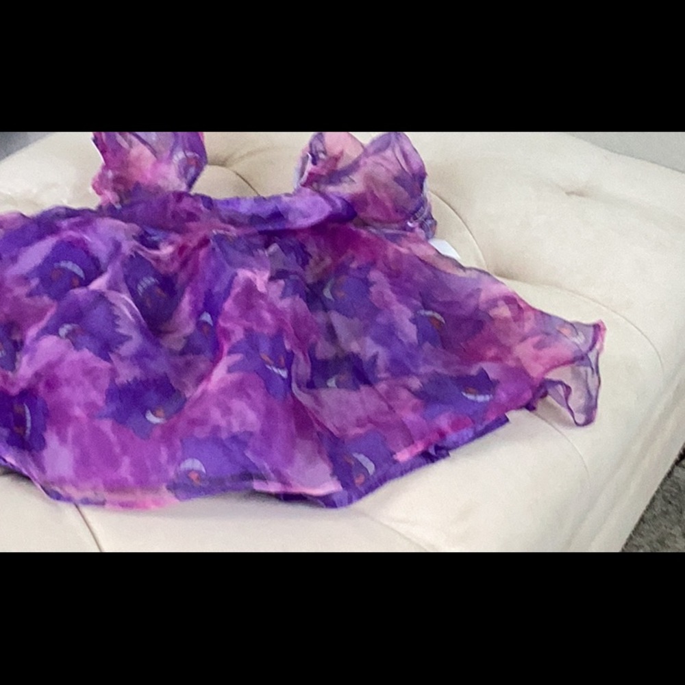 Pokemon Sheer Purple Dress Girls Size 4/5